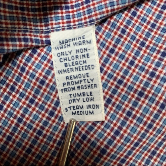 Polo Ralph Lauren Blake Shirt Mens Large Blue Red Long Sleeve Button Down VTG - Picture 9 of 12
